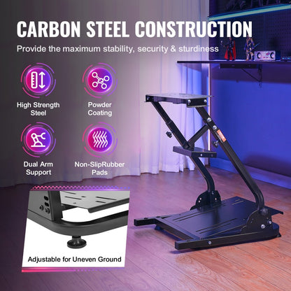 G920ZDJ - Heavy-Duty Carbon Steel Racing Wheel Stand for Thrilling Gaming