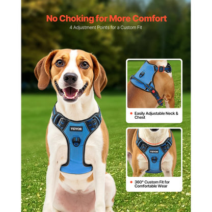 WMDY24298 - Adjustable No Pull Dog Harness for Large Breeds, Reflective Safety