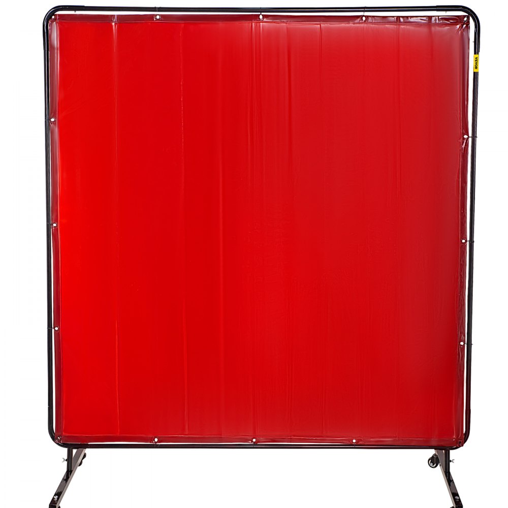 010666356335 - 6' Flame-Resistant Welding Screen on Wheels with Carbon Steel Frame