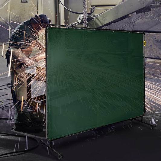 010460804961 - 6' x 8' Portable Welding Screen with Flame-Resistant Vinyl