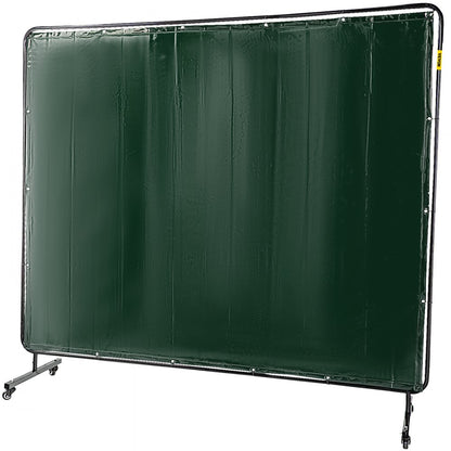 010460804961 - 6' x 8' Portable Welding Screen with Flame-Resistant Vinyl