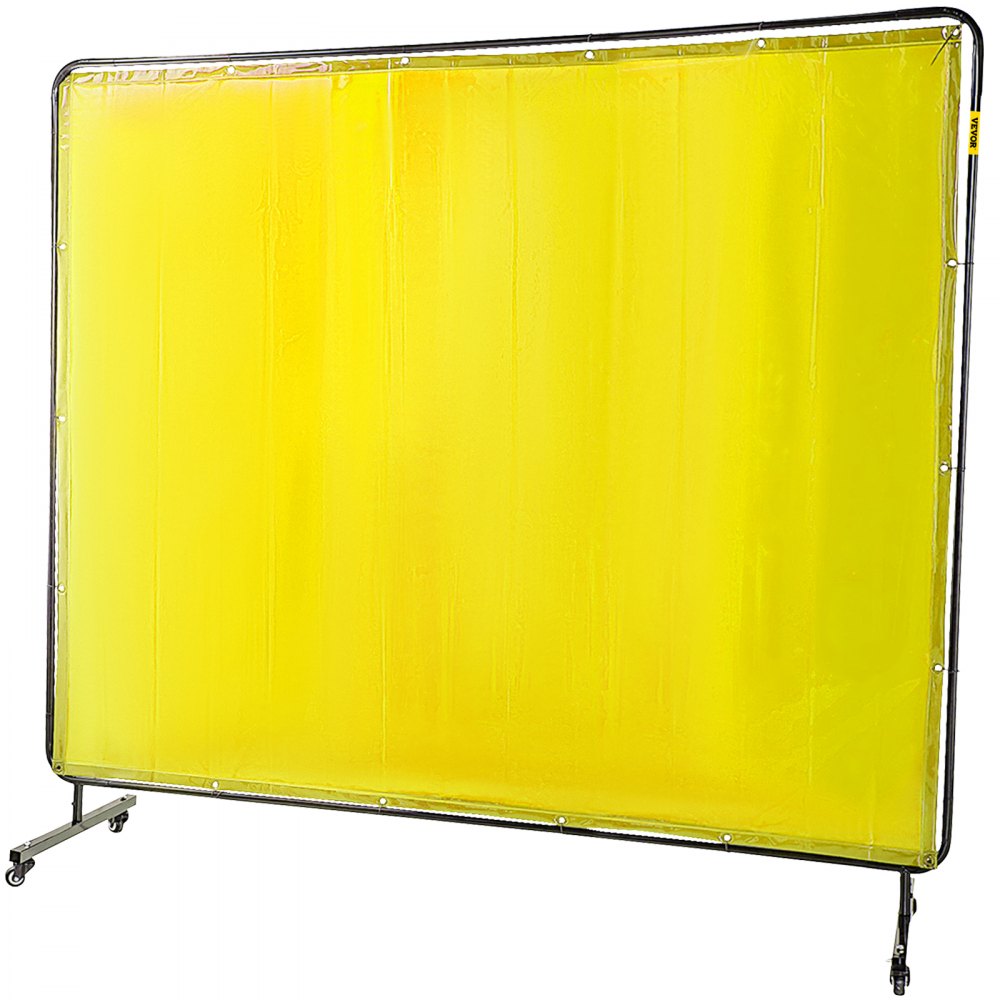 010296630769 - 6' x 8' Flame-Resistant Welding Screen with Mobile Steel Frame