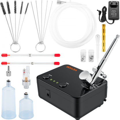 010798203876 - VEVOR Portable Airbrush Set with 0.2mm to 0.5mm Tips