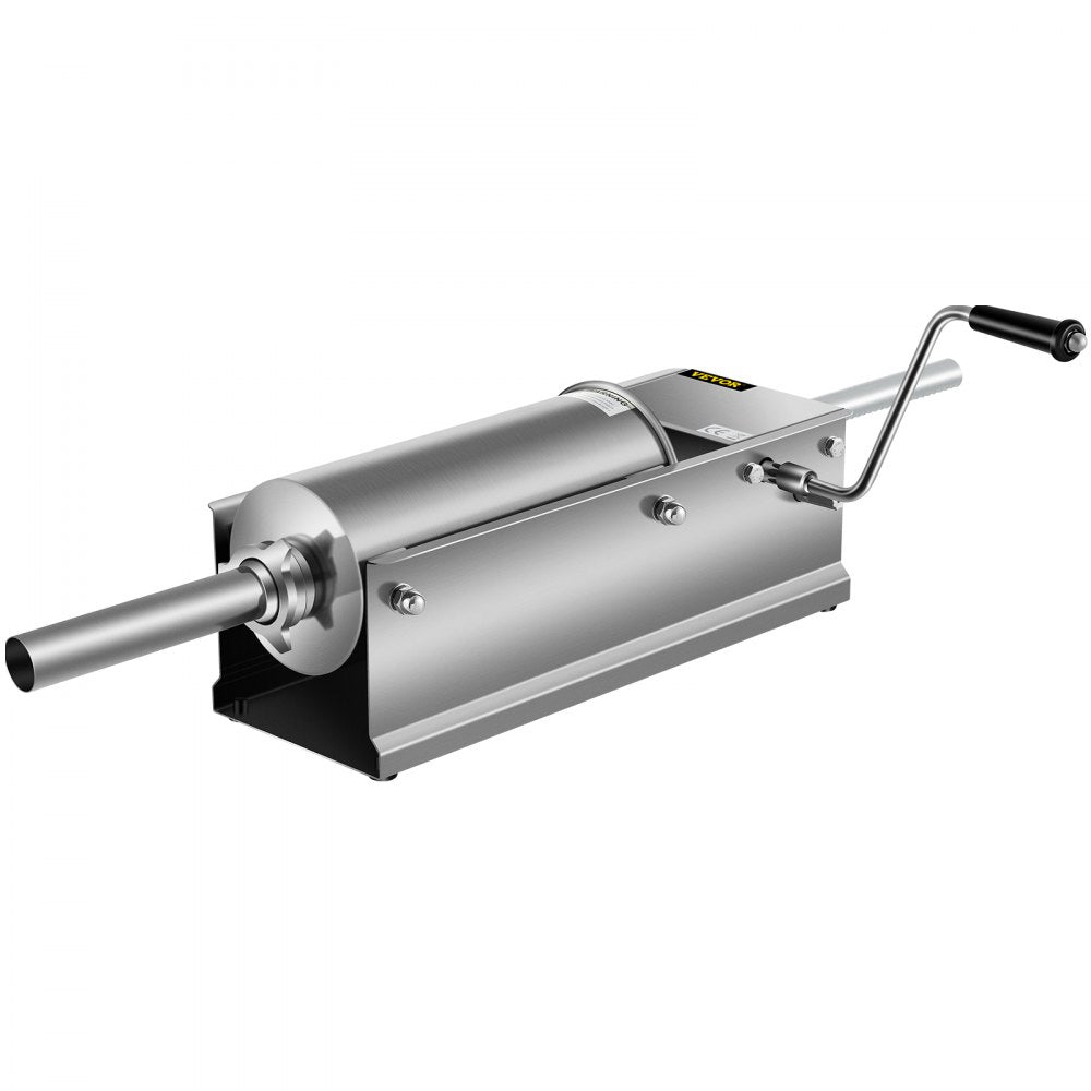 HS-5L - 5L Stainless Steel Sausage Stuffer with 5 Nozzles & Speed Control