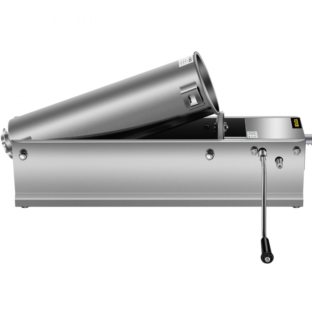 HS-7L - 7L Stainless Steel Manual Sausage Stuffer with 5 Nozzles