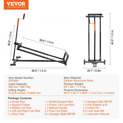 SX2800 - Heavy Duty Lawn Mower Lift Jack with Tool-Free Operation