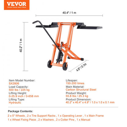 SX2806 - 500 Lbs Hydro Lawn Mower Lift for Easy Maintenance