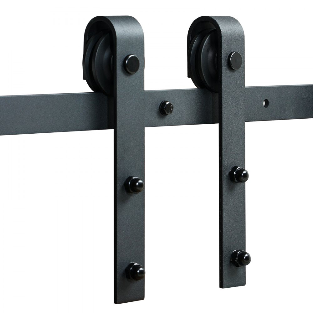 004-2.44M-D - Heavy-Duty 10FT Sliding Barn Door Kit, Fits 5.2FT Openings