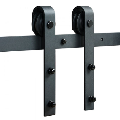 004-2.44M-D - Heavy-Duty 10FT Sliding Barn Door Kit, Fits 5.2FT Openings
