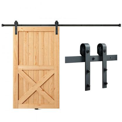 004-2.44M-D - Heavy-Duty 10FT Sliding Barn Door Kit, Fits 5.2FT Openings