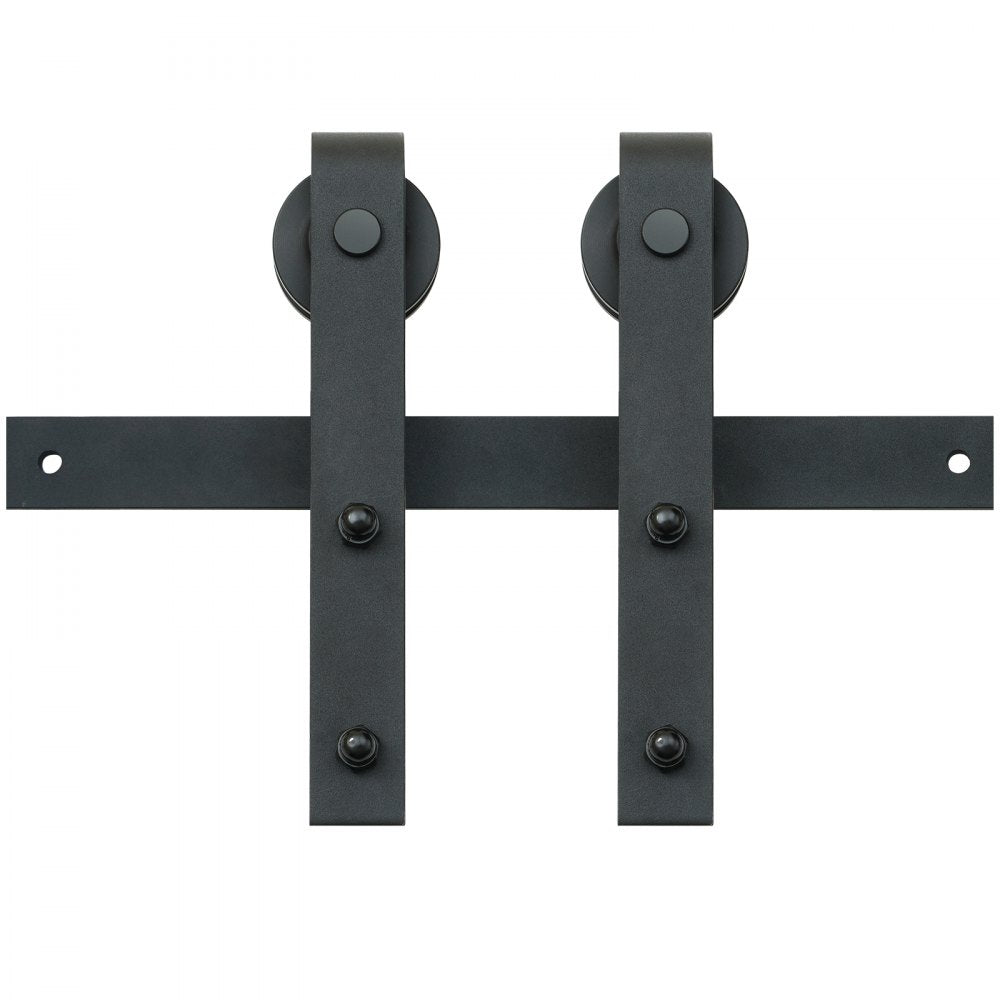 004-2.44M - Heavy-Duty 8FT Barn Door Hardware, Silent Pulley System