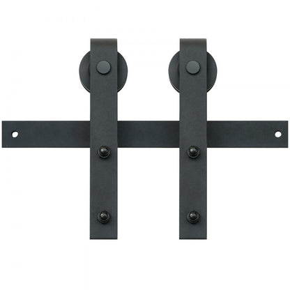 004-2.44M - Heavy-Duty 8FT Barn Door Hardware, Silent Pulley System