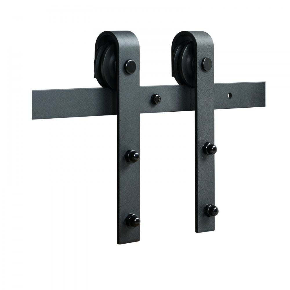 004-2.44M - Heavy-Duty 8FT Barn Door Hardware, Silent Pulley System