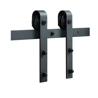 004-2.44M - Heavy-Duty 8FT Barn Door Hardware, Silent Pulley System