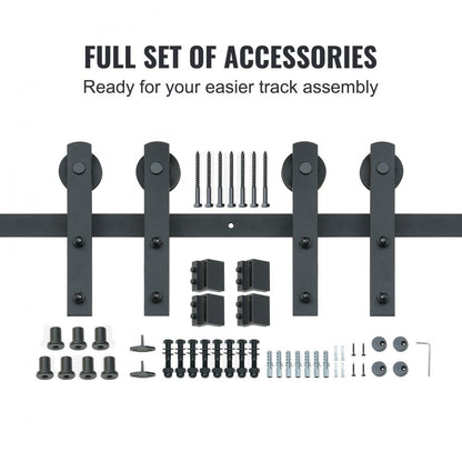 010-3.0m - Durable 8FT VEVOR Barn Door Hardware Kit for Easy Installation