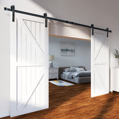 010-3.0m - Durable 8FT VEVOR Barn Door Hardware Kit for Easy Installation