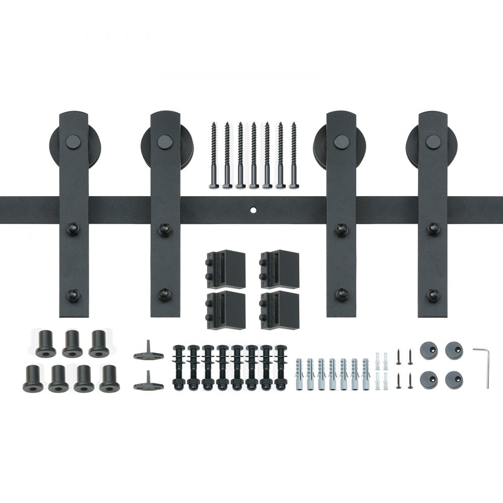 010-3.0m - Durable 8FT VEVOR Barn Door Hardware Kit for Easy Installation