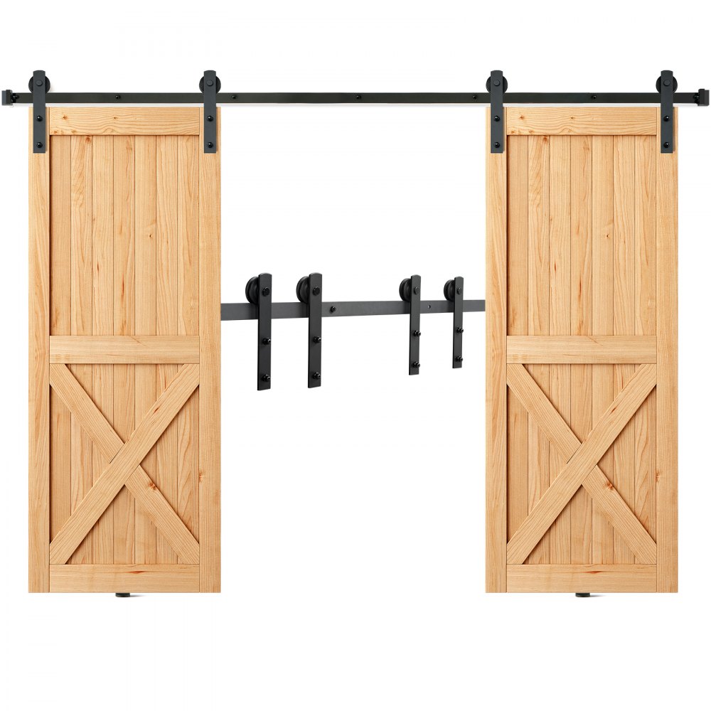 010-3.0m - Durable 8FT VEVOR Barn Door Hardware Kit for Easy Installation