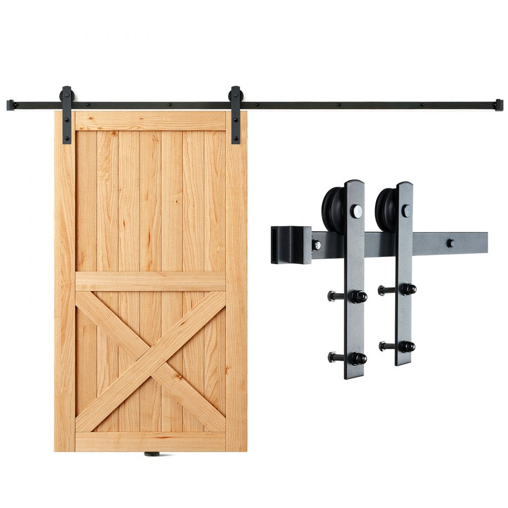 004-2.44m - 8FT Heavy-Duty Barn Door Kit, Supports 330 lbs