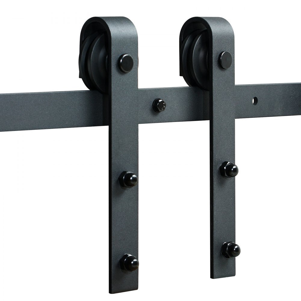 004-3.0M - Heavy-Duty 8FT Barn Door Kit for Double Doors, 330LBS Capacity