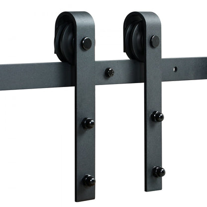 004-3.0M - Heavy-Duty 8FT Barn Door Kit for Double Doors, 330LBS Capacity