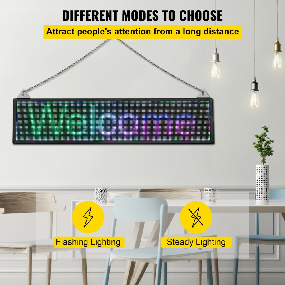 010375710187 - 40" LED Scrolling Sign with WiFi & USB Controls