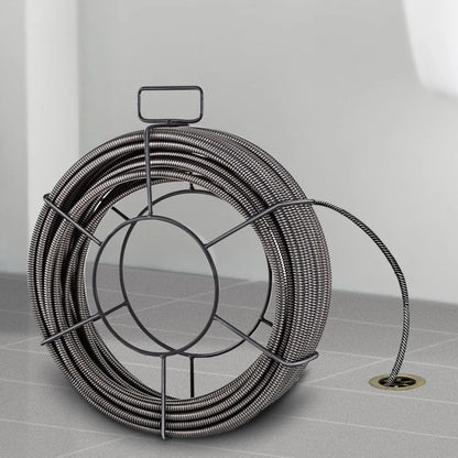 010889482595 - 100ft Heavy-Duty Drain Cleaning Cable with 4 Cutters