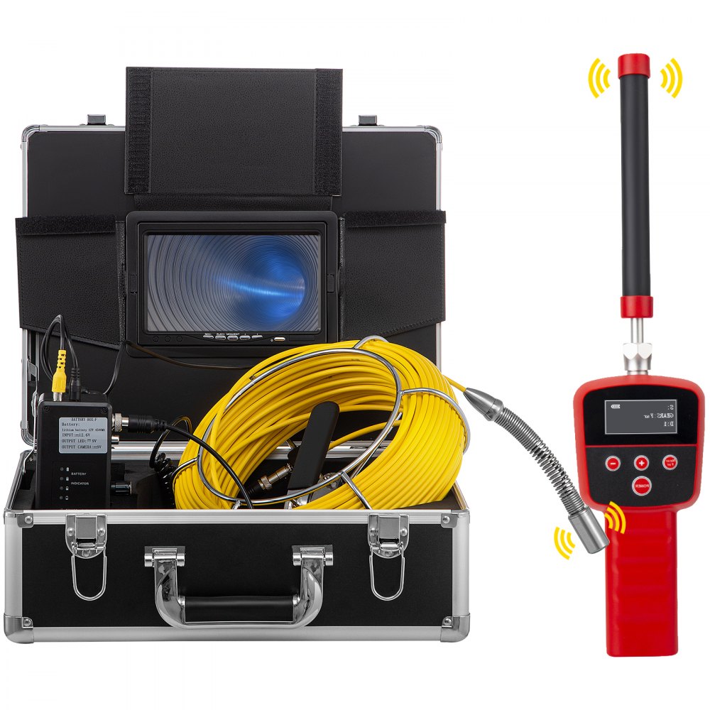 VV-SC-165 - 7" HD Sewer Inspection Camera with 165' Cable & Locator