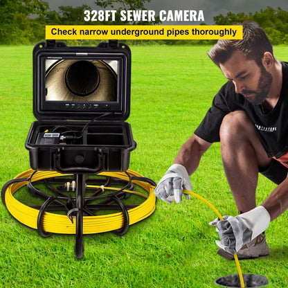 VV-SC-328 - 9" 720P Sewer Inspection Camera with Long Cable