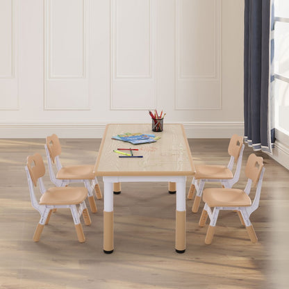 LY-1106 - Adjustable Kids Table & 4 Chairs Set for Ages 2-8