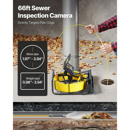 010271155013 - 65.6FT IP68 Sewer Camera with 4.3" Color Monitor