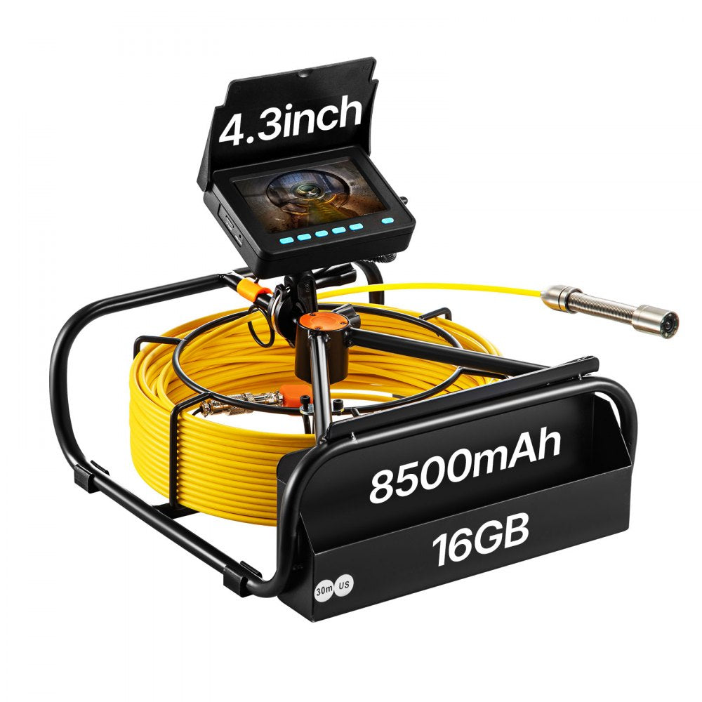 010750564841 - 164 ft Waterproof Sewer Camera with 4.3" LCD Display