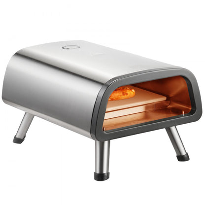 EG12-02B-18 - Commercial 850℉ Electric Pizza Oven with Pizza Stone & Foldable Legs