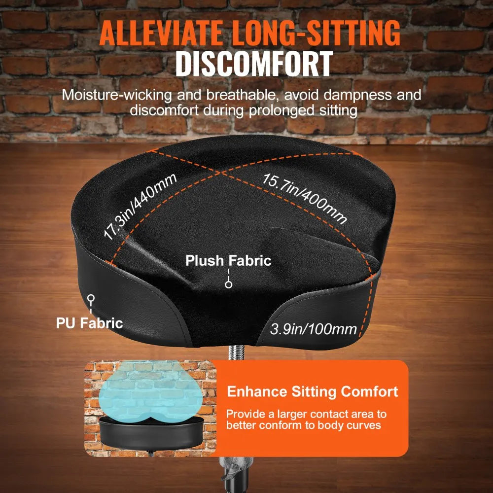 ADT-30 - Ergonomic Saddle Drum Throne, 22-27.8 in, Comfort for All Drummers