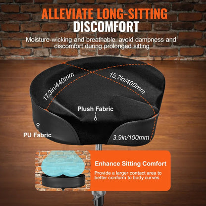 ADT-30 - Ergonomic Saddle Drum Throne, 22-27.8 in, Comfort for All Drummers