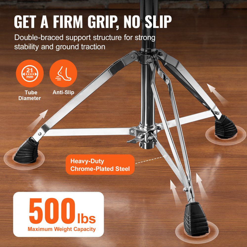 ADT-30R - Comfortable Drum Throne 21.3-26.4 in, Supports 500 lbs