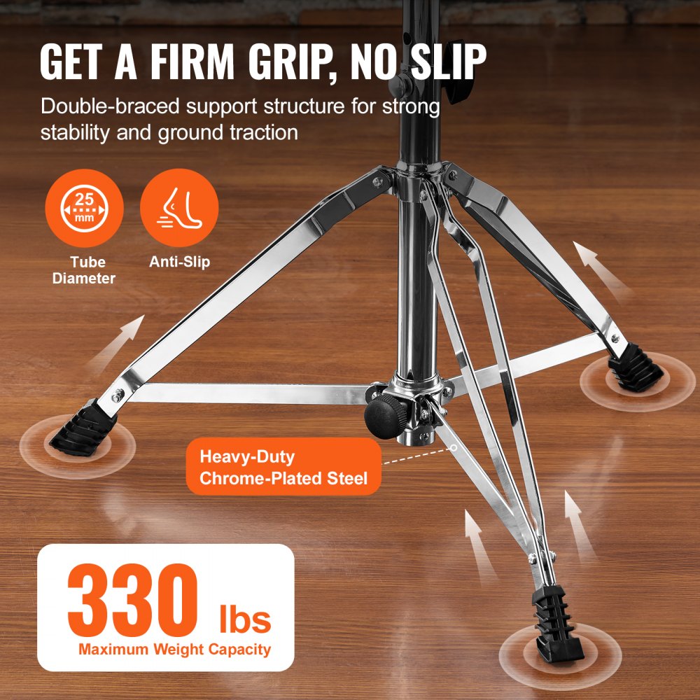 ADT-10 - Adjustable 19.3-23" VEVOR Drum Throne for Ergonomic Comfort