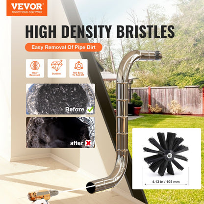 DB22 - VEVOR 30ft Dryer Vent Cleaner Kit with High-Density Bristles