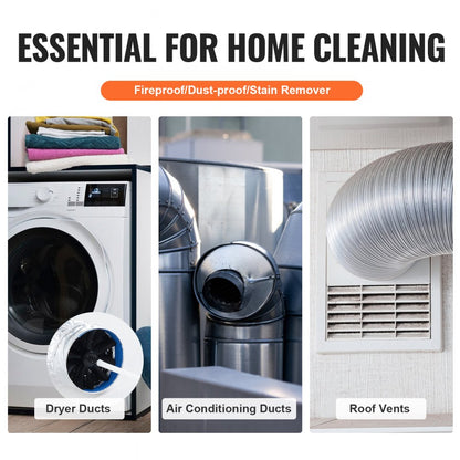 DB22 - VEVOR 30ft Dryer Vent Cleaner Kit with High-Density Bristles