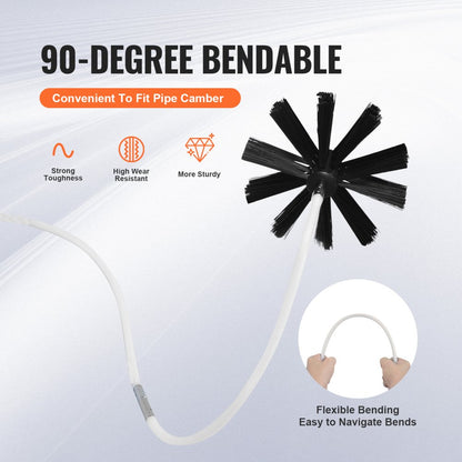 DB37 - VEVOR 50ft Dryer Vent Tool for Improved Efficiency and Safety