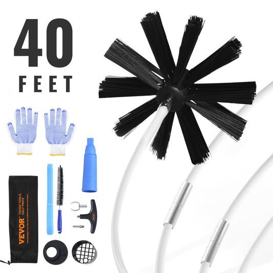 DB29-DP - 40ft Dryer Vent Cleaner Kit with High-Density Bristles