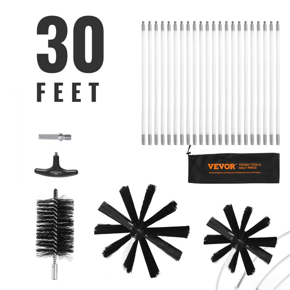 DB22-DS - 30ft Dryer Vent Cleaner Kit with 22 Accessories