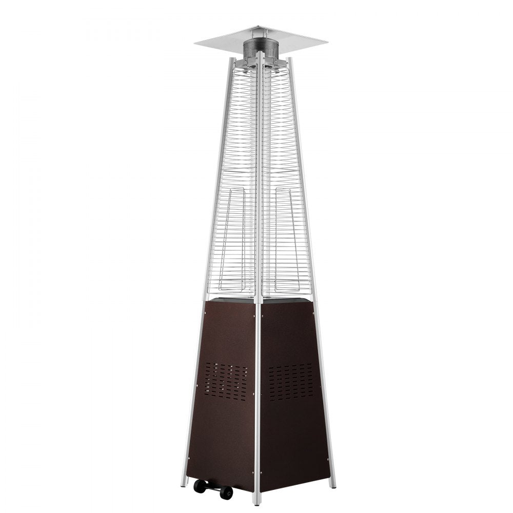 PYRAMID SQUARE - 48,000 BTU Stainless Steel Patio Heater with Wheels