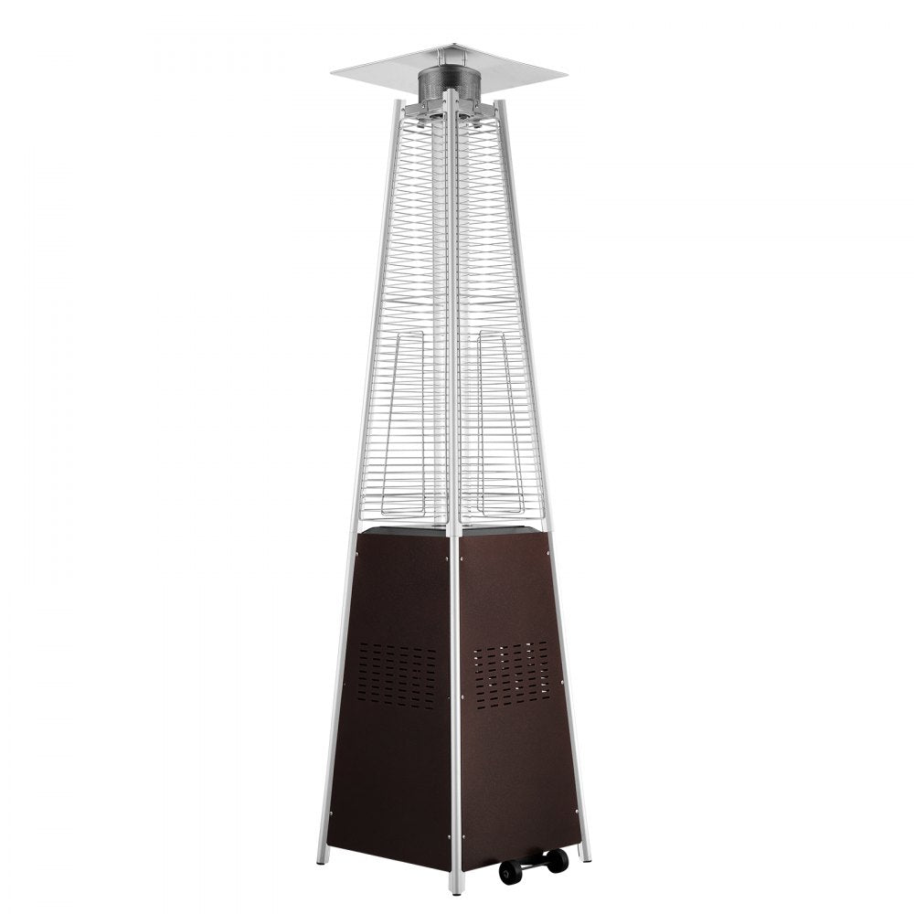 PYRAMID SQUARE - 48,000 BTU Stainless Steel Patio Heater with Wheels