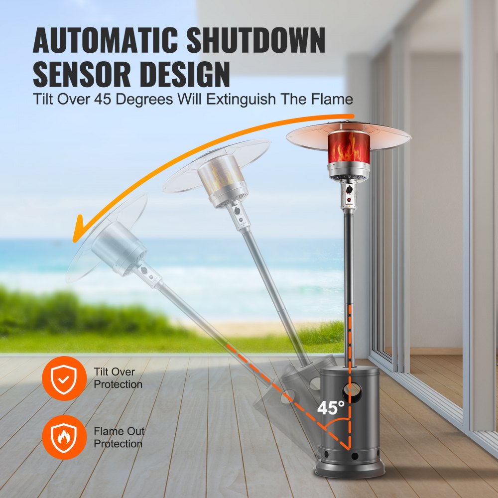 STD (PRO) - 50,000 BTU Stainless Steel Propane Heater with Wheels