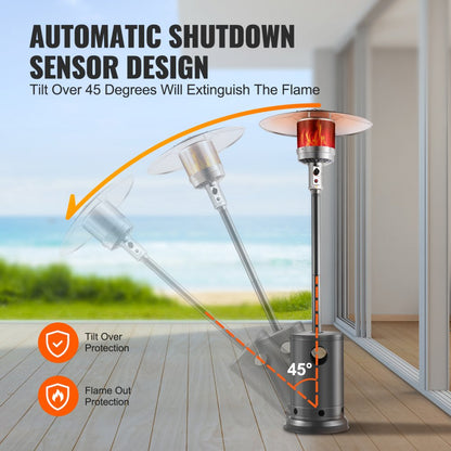 STD (PRO) - 50,000 BTU Stainless Steel Propane Heater with Wheels