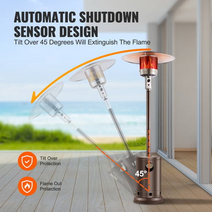 STD (PRO) - 50,000 BTU Stainless Steel Patio Heater with Flame Tube