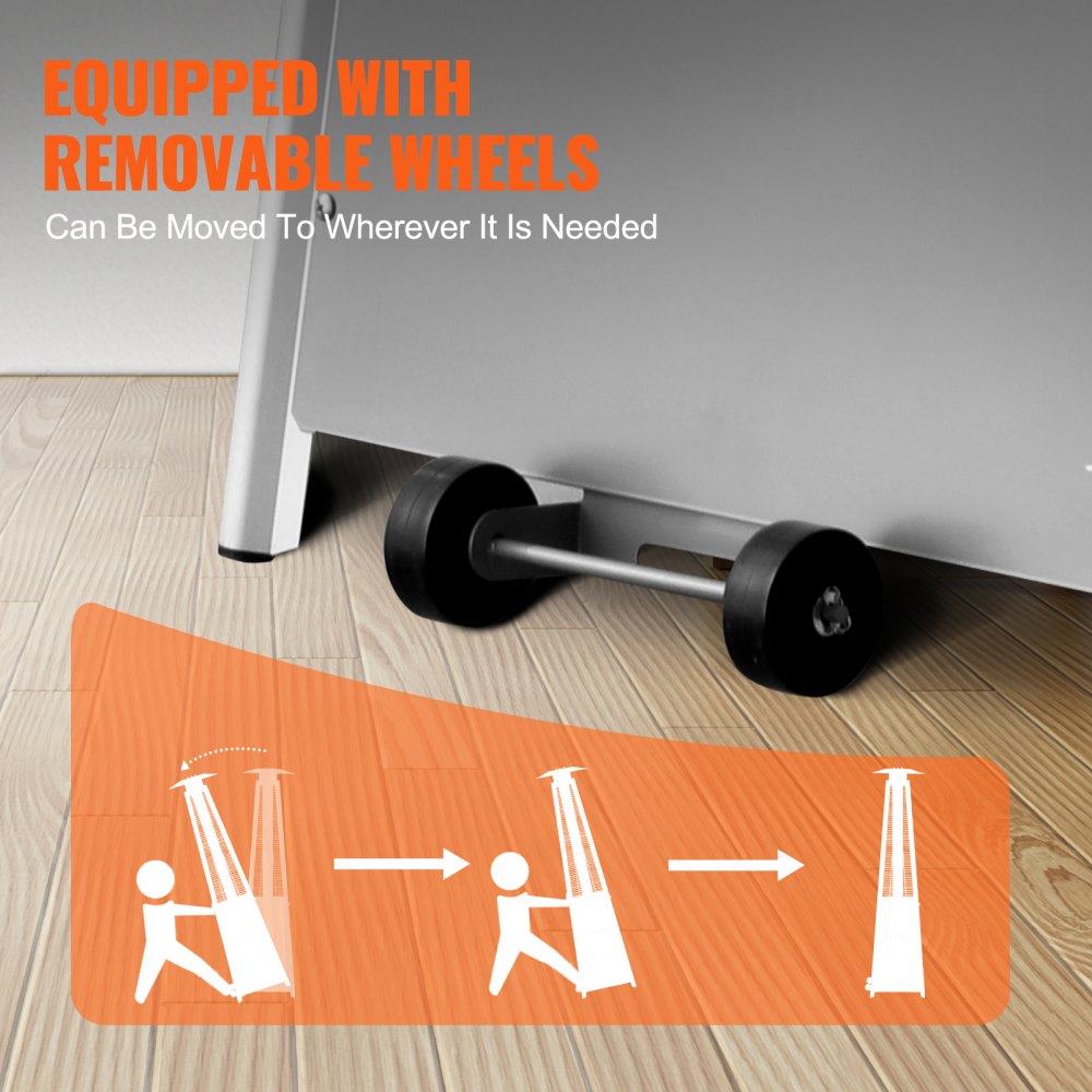 PYRAMID SQUARE - 48,000 BTU VEVOR Propane Patio Heater with Wheels, 84.25" Tall