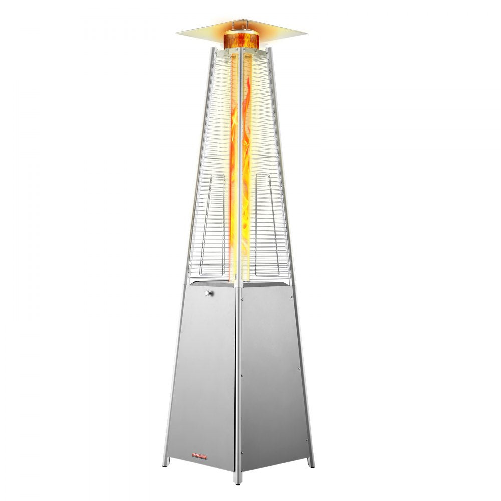 PYRAMID SQUARE - 48,000 BTU VEVOR Propane Patio Heater with Wheels, 84.25" Tall