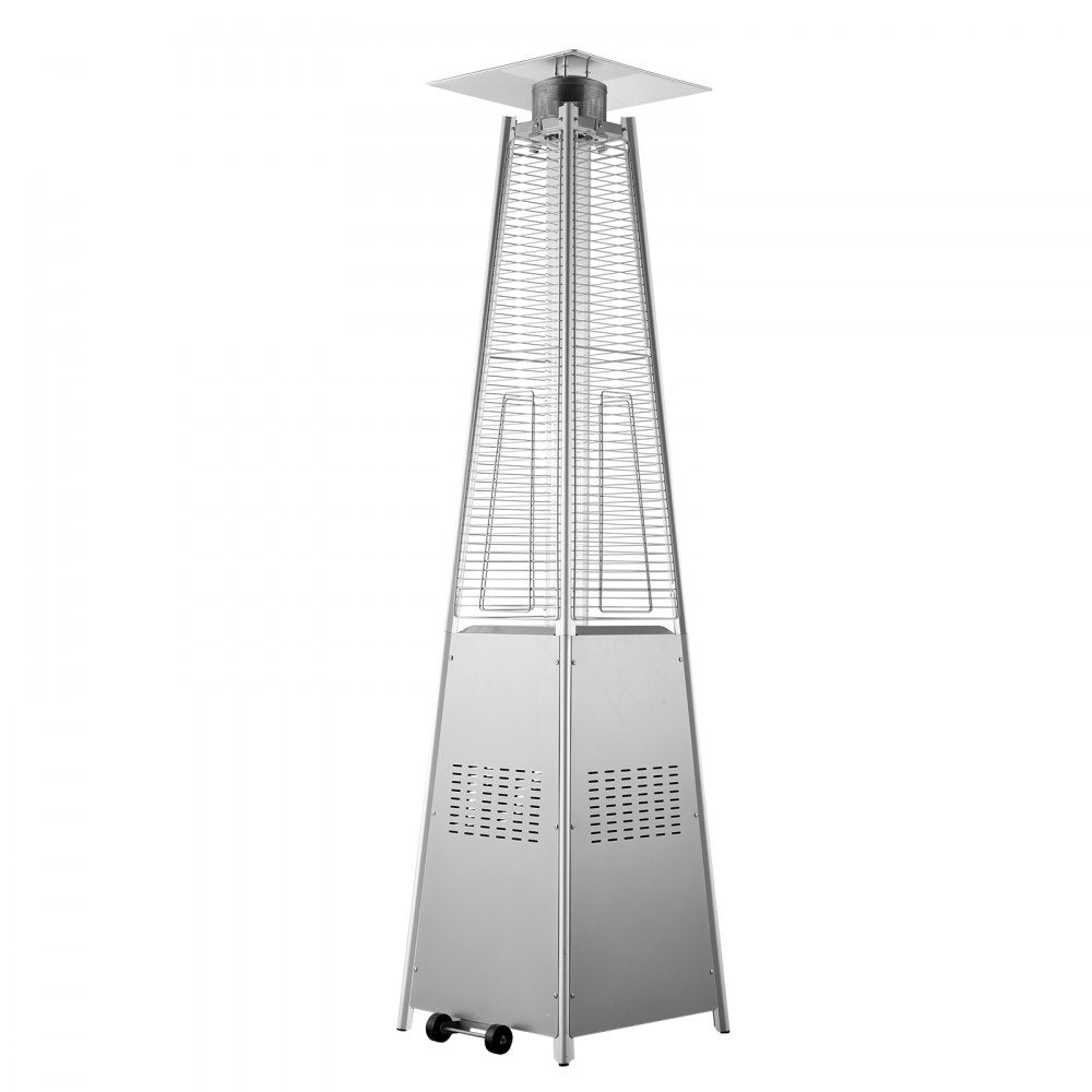 PYRAMID SQUARE - 48,000 BTU VEVOR Propane Patio Heater with Wheels, 84.25" Tall